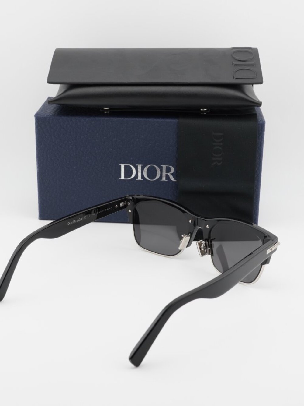 Dior DIORBLACKSUIT C1U 10A0 Square Sunglasses - Black / Grey - Picture 10 of 10